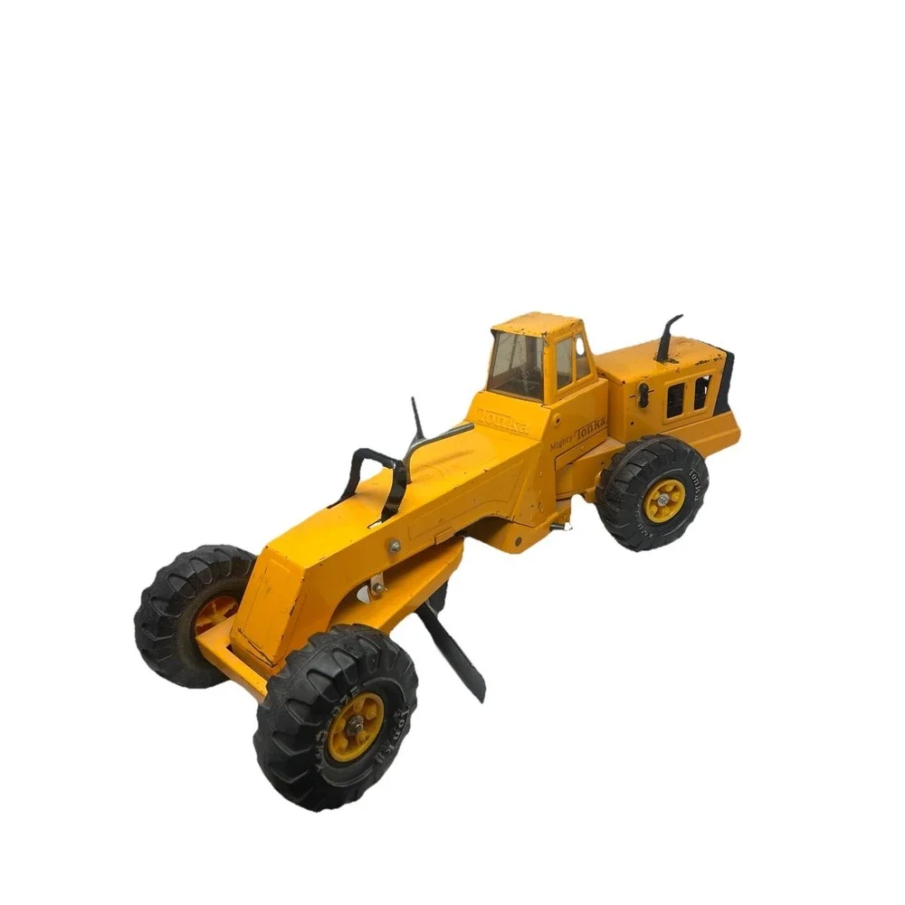 Vintage 1970s‎ Pressed Steel Mighty Tonka Road Grader #3945 XMB 975 Works Well